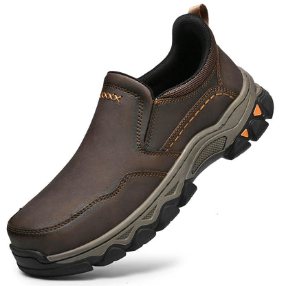 Men's Wide Fit Slip-On Ankle Boots Rubber Outsole