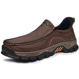 Men's Wide Fit Moc Toe Slip-On Casual Shoes Memory Foam