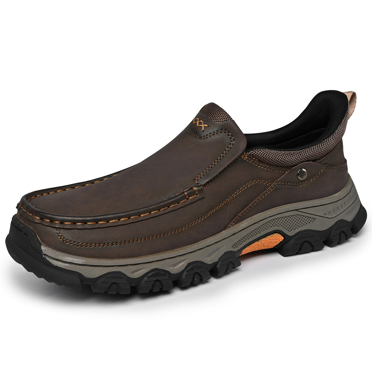 Men's Wide Moc Toe Slip-On Casual Shoes Rubber Outsole