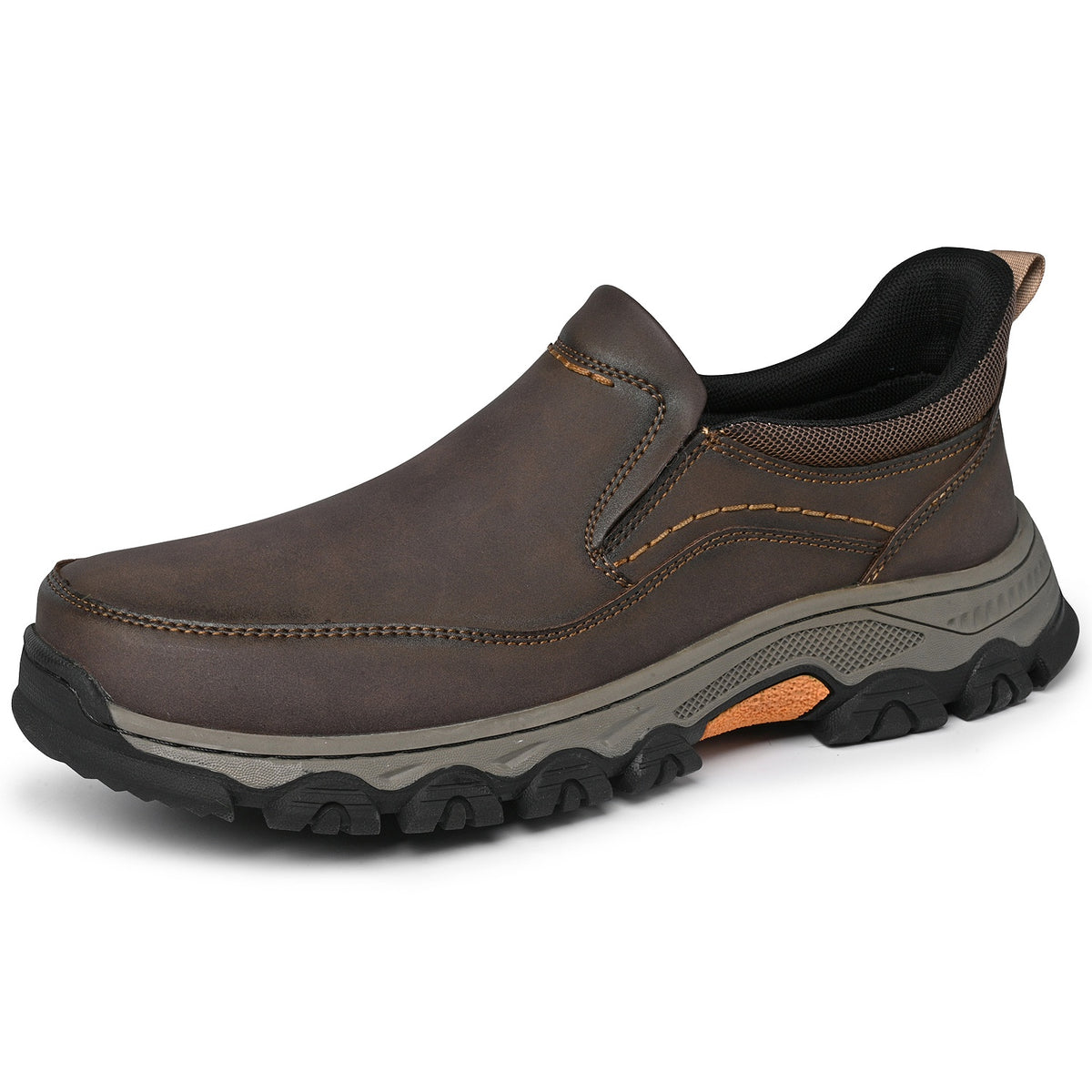 Men's Wide Plain Toe Slip-On Casual Shoes Rubber Outsole