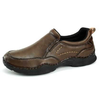 Men's Wide Toe Box Slip-On Casual Shoes Rubber Outsole