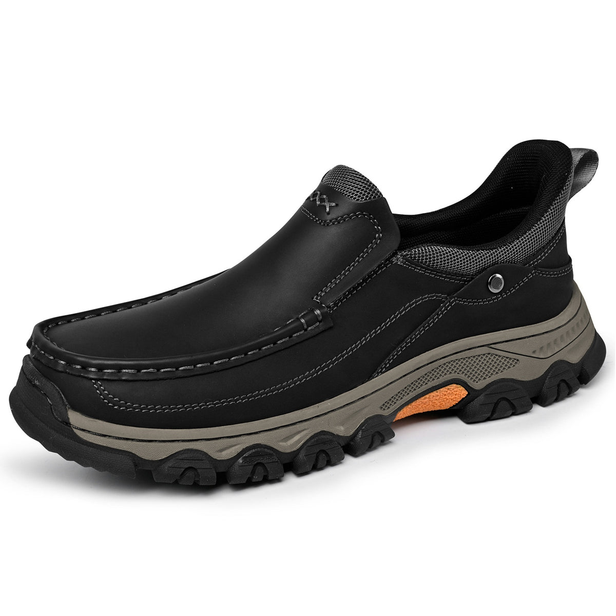 Men's Wide Moc Toe Slip-On Casual Shoes Rubber Outsole