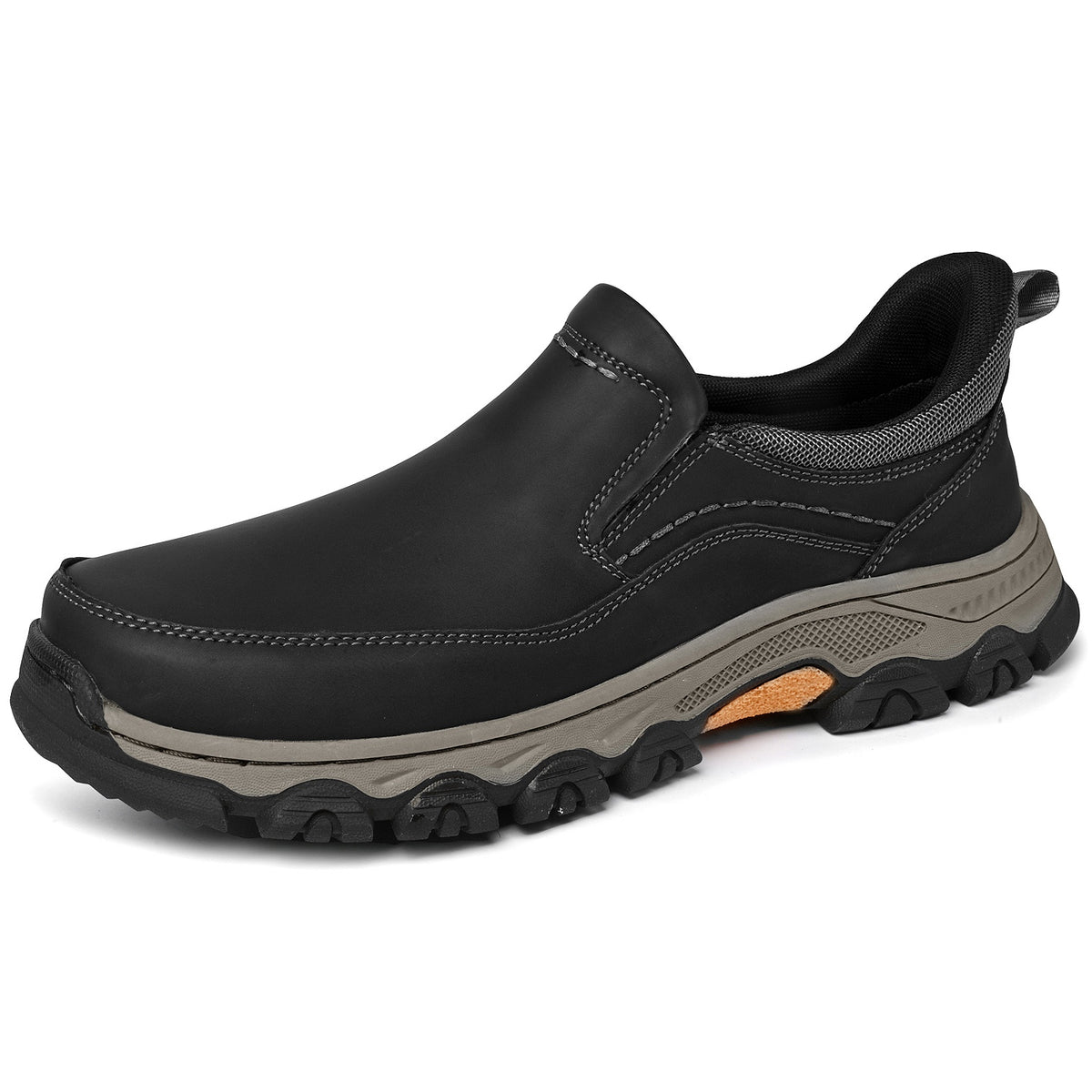 Men's Wide Plain Toe Slip-On Casual Shoes Rubber Outsole