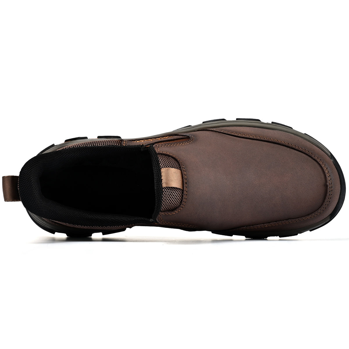 Men's Wide Fit Plain Toe Slip-On Shoes Memory Foam Insole