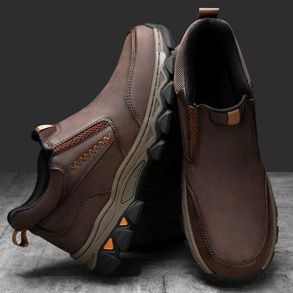 Men's Wide Fit Slip-On Ankle Casual Shoes Memory Foam
