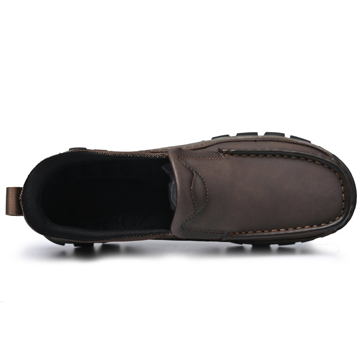 Men's Wide Fit Moc Toe Slip-On Casual Shoes Memory Foam