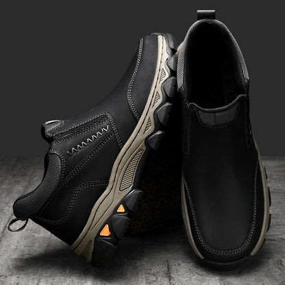 Men's Wide Fit Slip-On Ankle Casual Shoes Memory Foam