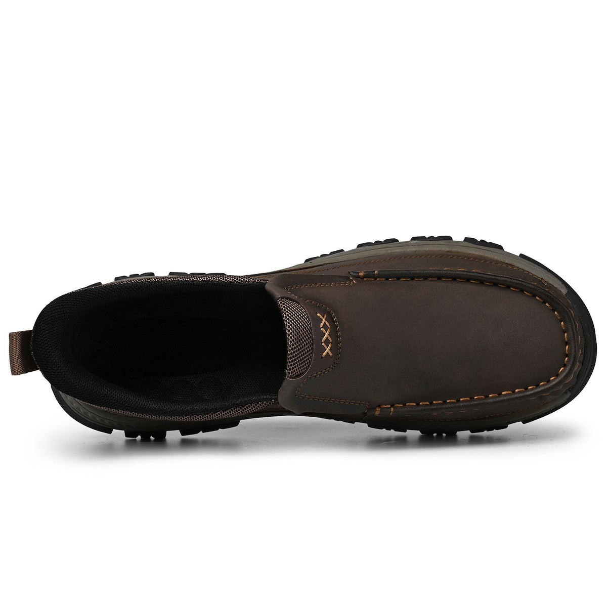 Men's Wide Moc Toe Slip-On Casual Shoes Rubber Outsole