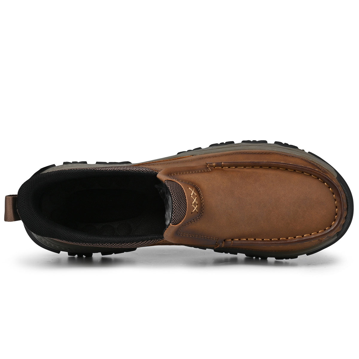 Men's Wide Moc Toe Slip-On Casual Shoes Rubber Outsole