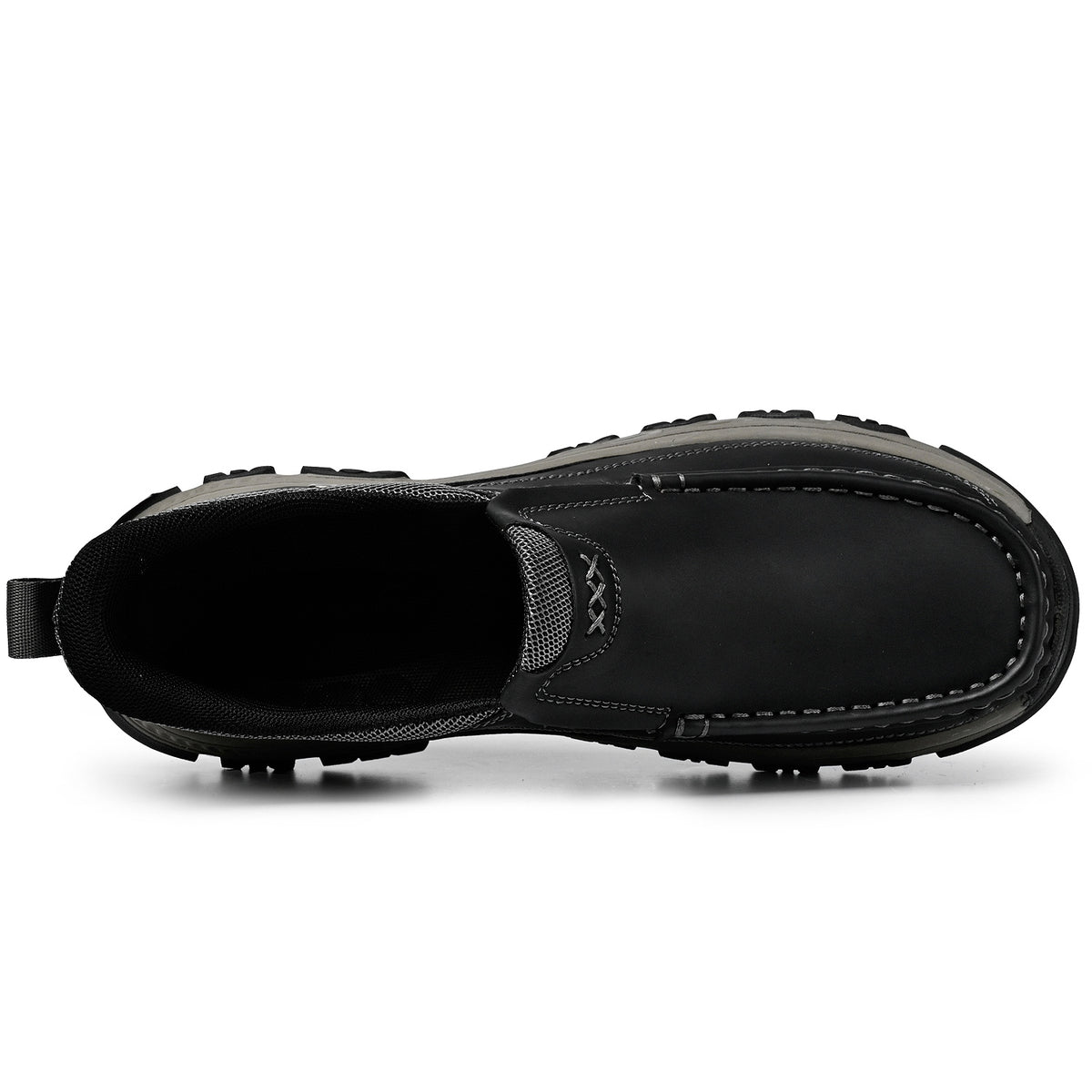 Men's Wide Moc Toe Slip-On Casual Shoes Rubber Outsole