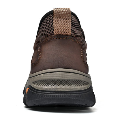 Men's Wide Moc Toe Slip-On Casual Shoes Mesh Lining