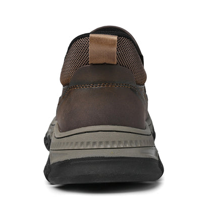 Men's Wide Plain Toe Slip-On Casual Shoes Rubber Outsole