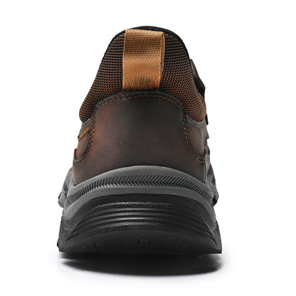 Men's Wide Fit Moc Toe Slip-On Shoes Memory Foam Insole