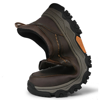 Men's Wide Plain Toe Slip-On Casual Shoes Rubber Outsole