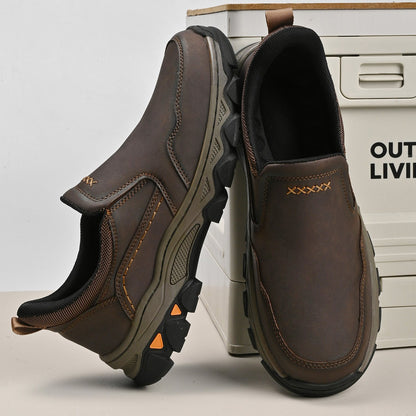 Men's Wide Fit Slip-On Ankle Boots Rubber Outsole
