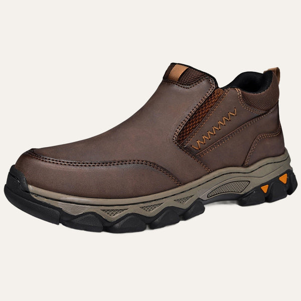 Dark Brown – Men's Wide Fit Slip-On Ankle Casual Shoes Memory Foam