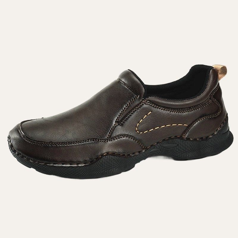 Black – Men's Wide Toe Box Slip-On Casual Shoes Rubber Outsole