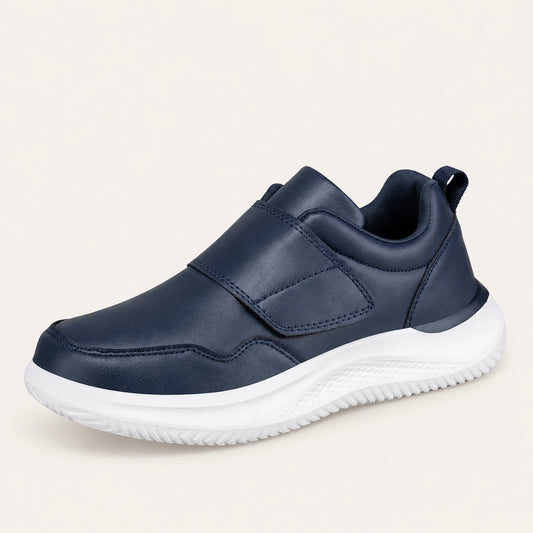 Mens Adjustable Hook and Loop Strap Casual Shoes with Heel Loop