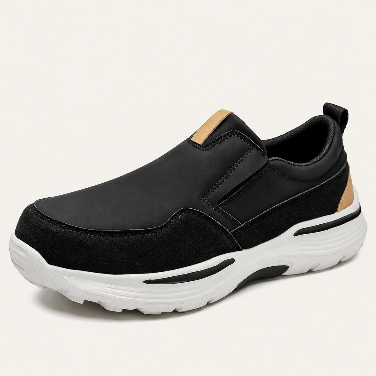 Mens Slip On Work Shoes with Arch Support and Cushioned Sole for Standing All Day