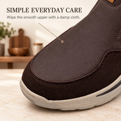 Mens Slip On Work Shoes with Arch Support and Cushioned Sole for Standing All Day